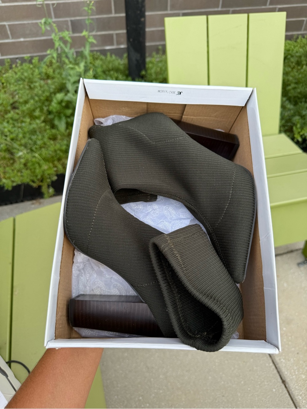 Steve Madden Siena Olive Sock Booties Size 8